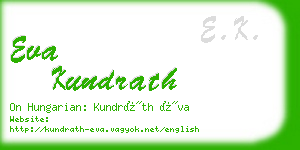 eva kundrath business card